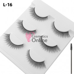 Gene false tip banda 3 perechi 3D Luxury Cod 3DL16 + 1 Periuta Mascara Cadou